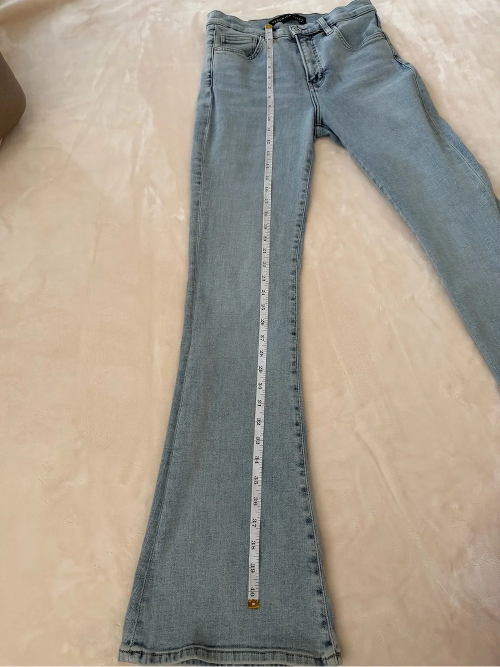 Veronica Beard Beverly Skinny Flare Jeans 29 High Rise Light Wash
